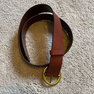 Auxiliary Brown Belt with Gold Hardware